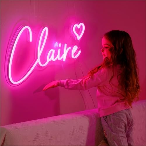 Personalised LED Light Signs, Custom Neon Signs, Custom Neon Sign for Wall Decoration, Personalised Luminous Signs, Light Signs for Wedding, Birthday (26 cm - 152 cm Length)