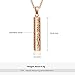 diamondidde Personalized Custom Message Names Pendant Necklace Unisex Stainless Steel Vertical Cuboid Bar Necklace