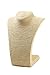 Jewelry Bust Display Stand – Necklace Pendant Chain Mannequin Display Holder Stand - Burlap Beige, 11 inches
