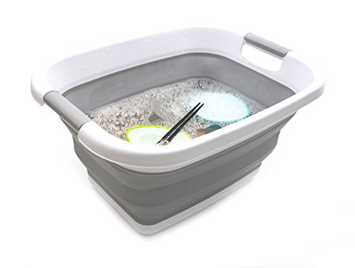 SAMMART Zusammenklappbarer Wäschekorb / -wanne – Faltbarer