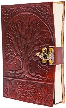 Tree of Life Leather Journal Diary with Handmade Eco Friendly Pages Record Book Personal Organizer Handmade Medium Vintage for Men Women