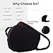 Anti Flu and Dust Mask, Reusable Cotton Comfy Breathable Half Face Masks for Women Man Black, Protection Against Pollution for Outdoor