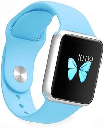 Apple Watch Band - WantsMall Soft Silicone Sport Style Replacement iWatch Strap for 38mm Apple Watch Models (Turquoise)