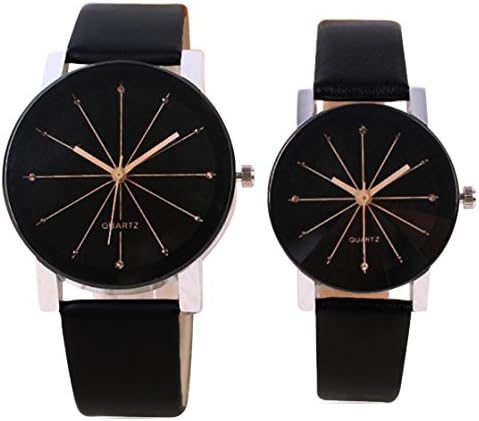 OM DESIGNER Analogue Men & Women's Watch (Black Dial Black Colored Strap) (Pack of 2)
