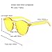 Armear Women Retro Rimless Round Sunglasses Tinted Yellow One Piece Lens Frameless Eyewear