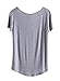 MONOLAR Women's Casual V-Neck Short Sleeve High Low Hem Tshirt with Front Pocket