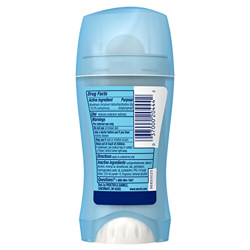 Secret Invisible Solid Antiperspirant and Deodorant, Vanilla Scent, 2.6 oz ( pack of 4 )