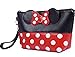 T-Juan MM Cartoon Leather Travel Makeup Handbag, Cute Portable Cosmetic bag Toiletry Pouch for Women Teen Girls Kids (Black)