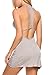 Avidlove Sleepwear Womens Chemise Sexy Nightie Full Slip Lace Babydoll Dress (L, Gray)