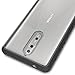 Nokia 8 Case, CoverON ClearGuard Series Hard Slim Fit Phone Cover with Clear Back and Flexible TPU Bumpers for Nokia 8 - Black / Clear