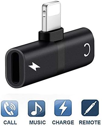 YUEMIDAMY 2 in 1 Compatible Adapter & Splitter for Phone 7/7 Plus / 8/8 Plus/X,DualJack Aux Audio & Charging & Calling & Sync Cable Connector Earphone Charger