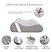 wavveUziz Contour Memory Foam Pillow - Orthopedic Cervical Pillows for Neck Pain, Neck Support for Back, Side Sleepers - Bamboo Charcoal Bed Pillows with Washable Zippered Cover - Standard Size