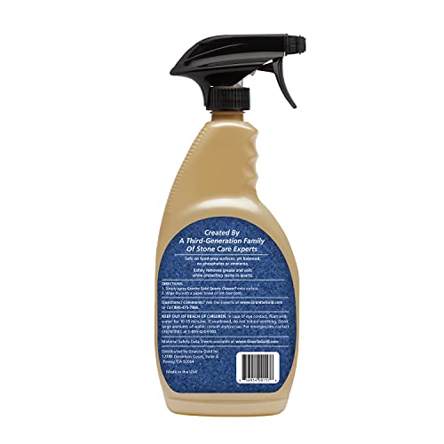 GRANITE GOLD QUARTZ CLEANER SPRAY FOR ALL QUARTZ COUNTERTOP SURFACES, 24 FLUID OUNCES