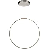 Kuzco Lighting Cirque - 36W LED Pendant-24 Inches Tall and 0.75 Inches Wide-Brushed Nickel Finish