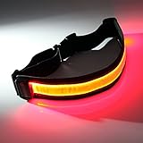 Bseen Running Belt - Waist Belt - LED Running Waist Belt USB Rechargeable Light Weight Polyester Sport Belt Adjustable Elastic Band and Buckle for Runner