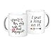 Oh, Susannah Engagement Coffee Mug SET Does this ring make me look engaged? and I put a ring on it 2 11oz Mugs In White Gift Boxes Fiance Bride To Be For Her Present