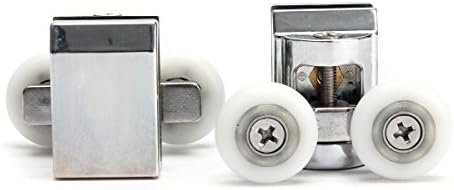 2Pcs Double Wheels Shower Door Top Rollers for Sliding Shower Door