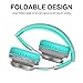 Picun Wireless Headphones 18 Hrs Battery, Romantic LED Breathing Light HiFi Stereo Bluetooth Headphones with HD Mic, Soft Earmuffs, TF Slot & Wired Mode for PC Cellphone TV Girl-Upgraded (Grey Mint)thumb 4