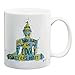 Each Morning We Are Born Again Inspirational Buddha Quote Mug Standard 11 oz Ceramic Coffee Cup with Saying Meditation Watercolor Original Artwork Yellow and Blue