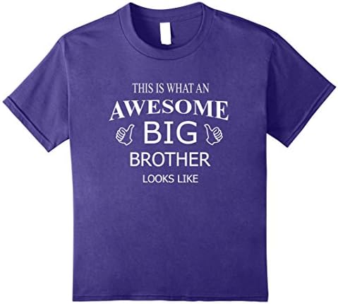 Kids This is what an awesome big brother looks like tshirt 8 Purple