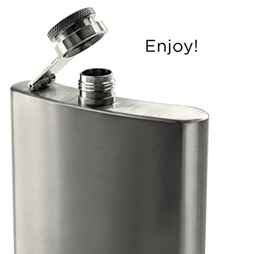 8 oz Hip Flask Set with Funnel: Stainless Steel Flask for Liquor in a Gift Packaging. Pocket Drinking Flask For Travel, Camping, or Any Occasion. An OUTSTANDING GIFT for Men or Women.