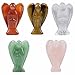 Rockcloud Healing Crystal Gemstone Carved Pocket Guardian Angel Figurines 1.5 inch