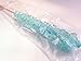 Candy Envy - Light Blue and White Rock Candy Sugar Sticks - 24 Indiv. Wrapped - Cotton Candy & Original Sugar Flavored