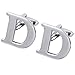 Salutto Men's Letter D Cufflinks 1 Pair with Gift Box (D)