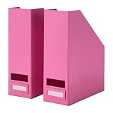 1 X Set of 2 Ikea Tjena Magazine File Organizer Storage Pink