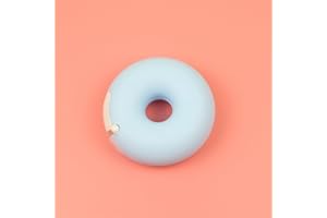 TANGSEAJIAO 1 Pc Blue Donut Tape Dispenser, Candy Color Invisible Tape Cutter Organizer, Portable Roll Tape Holder for Office or School