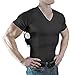 ConcealmentClothes Men's V-Neck Undercover- Concealed Carry Holster Shirt (X-Large, Black)