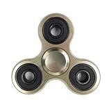 WUXIAN Hand Spinner Fidget Toy, EDC Spinner, Aluminum material, High Speed 3-5 Min, Perfect Stress Reducer and Killing time EDC ADHD Focus Fidget Spinner Toy for Kids & Adults (Gold)