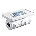 Votamuta Wall Mounted Stainless Steel Double Toilet Tissue Holder Bathroom Shelves, White Painting