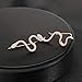 Snake Ear Climber Earrings Cubic Zirconia 925 Sterling Silver Ear Crawler Cuffs Earrings for Women Gift (Rose-Gold)