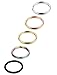 ORAZIO 5Pcs 16G Stainless Steel Nose Ring Body Piercing Ear Hoop Seamless Clicker Ring