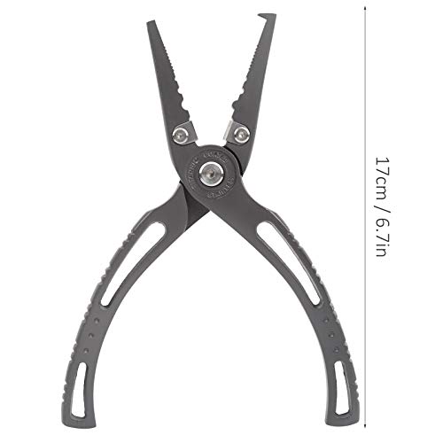 Vbestlife Angelzange aus Titanlegierung, Angelschneider und Spalthaken-Entfernungsschere Angelzange mit… – Bild 4
