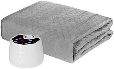 DGEG Electric Blanket, Electric Heated Blanket Foot Warming Pad Plush Heater Mattress Body Warmer Security Single Bed Mat Winter (Color : GRAY, Size : 160 * 180cm)