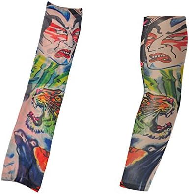 Actual Anime Tattoo Arm Sleeve Men and Women Protection Breathable Outdoor Basketball Sports Wrist Sunscreen Keep Warm Fishing Gloves