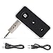 Bluetooth 5.0 aux Adapter, POSTA Audio Car Kit Receiver, Portable Wireless Audio Adapter 3.5mm Aux for Music, Home Hi-fi System, Speaker, Headphones, Hands-Free Car Kit with Microphone