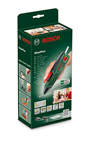 [- Bosch Akku Heißklebepistole GluePen (Micro USB Ladgerät, 4x Kleber Ultrapower, Karton