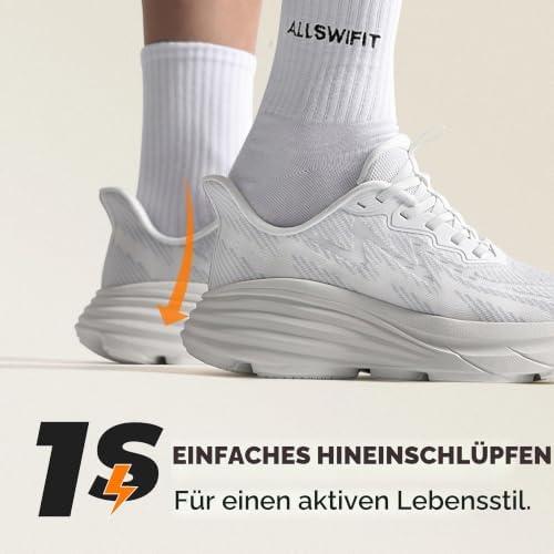 Damen Walking Schuhe Lauf Sneakers,Weiss,36.5