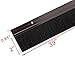 uxcell Door Bottom Sweep Brown H-Shape Aluminum Alloy Holder W 2-inch Black PP Silicone Soft Brush, 1000mm x 72mm (Approx 39.37-inch x 2.83-inch)