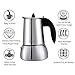Mr. Rudolf Coffee Maker and Moka Pot,18/10 Stainless Steel Stovetop Espresso - (6 Cups)