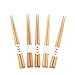 Garcoo Natural Beech Wood Japanese Chopsticks, Pack of 5, Smooth Surface, Premium Quality, 8.75-inch Long