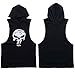 SZKANI Mens Skull Print Sleeveless Fitness Vest Bodybuilding Stringers Workout Tank Tops