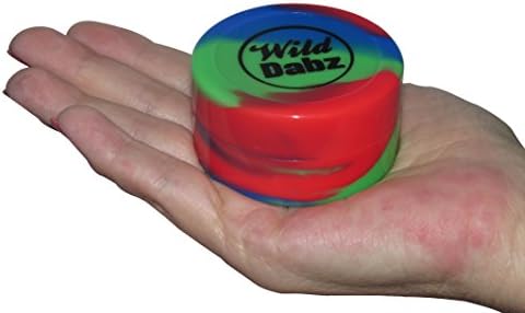 1 XL 22 ML Multi-Color Platinum Cured Non-Stick Silicone Oil Wax Multi-Use Concentrate Container With Free Mini Dab Tool And Wild Dabz Sticker