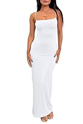 LILLUSORY Womens White Dresses Summer Spring Fall