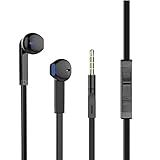 Earbuds, Vomercy In Ear Headphones with Mic Wired Earphones for iPhone Android Windows Black