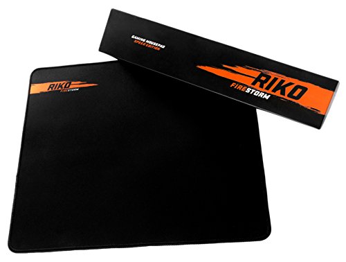 Gaming Mouse Pad, Gaming Mat, Medium, 11.8 X 13.8 Inches, Black, Anti-Fray Stitched Edges, High Speed Micro-Weave Surface, Washable Mousepad