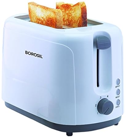 Borosil BTO750WPW11 750-Watt Krispy Pop-up Toaster (White)